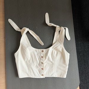 Free People White Summery Top